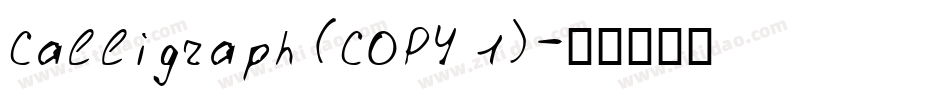 Calligraph (COPY 1)字体转换